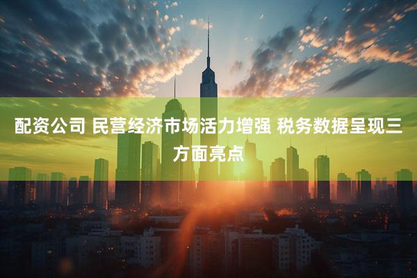 配资公司 民营经济市场活力增强 税务数据呈现三方面亮点